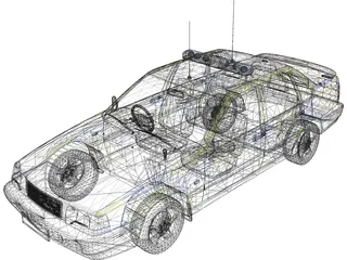 Volvo 850 Police 3D Model