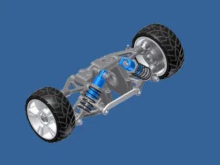 RC Car Suspension Rear 3D Model