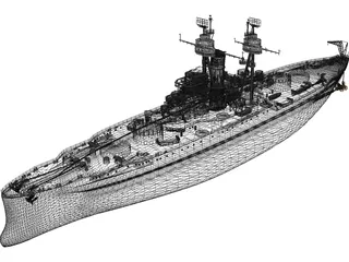 USS Oklahoma 3D Model