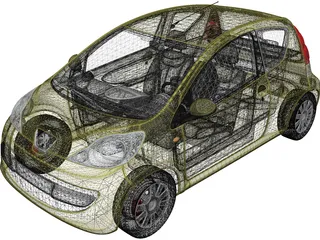 Peugeot 107 3D Model