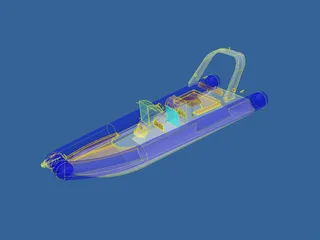 Rigid Inflatable Boat 3D Model