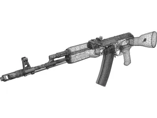 AK-74 3D Model