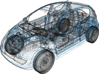 Peugeot 107 3D Model