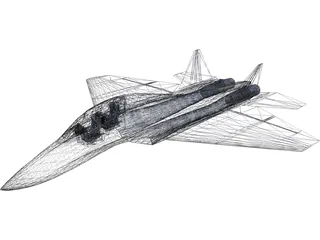 X-38 Gen 5 Fighter Concept 3D Model