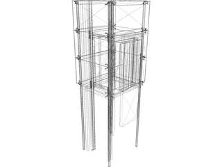 Glass Elevator 3D Model