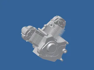 Engine Ducati 900ss Motorcycle 3D Model