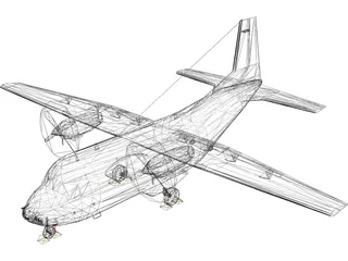 CASA C212-200 Aviocar 3D Model