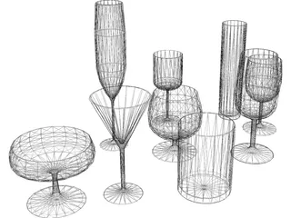 Drinking Glasses 3D Model