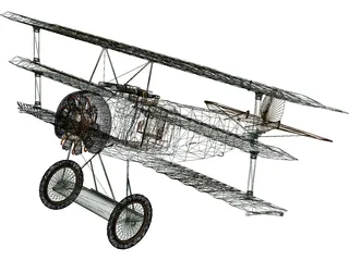 Fokker Dr.I 3D Model