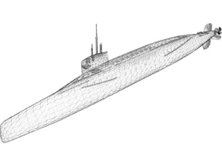 French Sub Le Redoutable S 611 3D Model