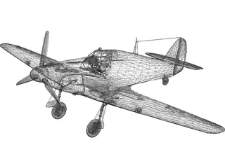 Hawker Hurrikane Mk1 3D Model