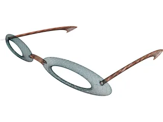 50s Style Glasses 3D Model