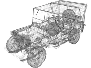 Jeep Willys 3D Model