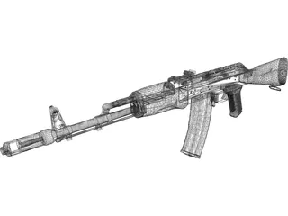 Kalasnikov AK-74 3D Model