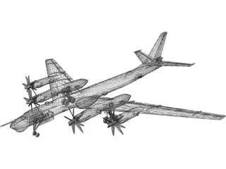 Tupolev Tu-95 Bear 3D Model