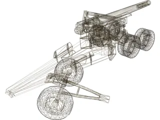 Howitzer (203 mm) 3D Model