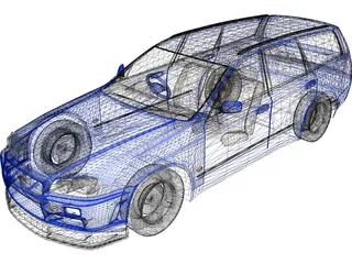 Nissan Steaga with Skyline Conversion 3D Model