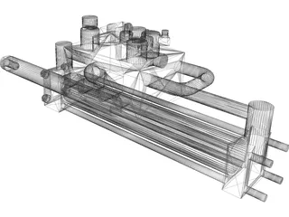 Hidraulic Actuator 3D Model