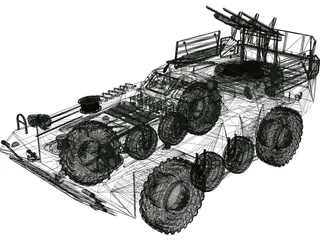 BRDM-1 and AT1 Snapper 3D Model