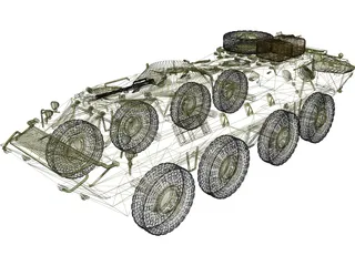 BTR-70 3D Model