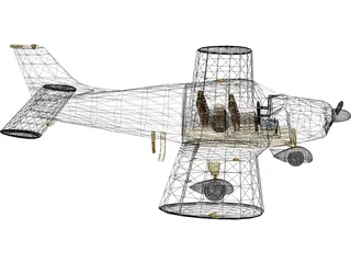 Piper PA-28 Cherokee 3D Model