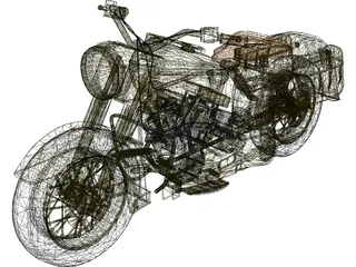 Harley-Davidson US Army (1940) 3D Model