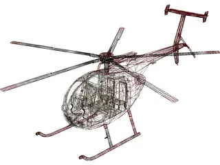 Hughes 500D 3D Model