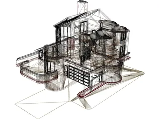 House Multi Level 3D Model