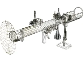 Piat Antitank Weapon 3D Model