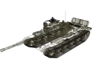 T-62A Russian Tank 3D Model