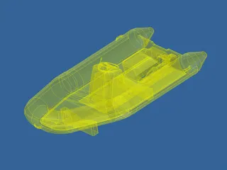 Tender Boat Inflatable [+Jet] 3D Model