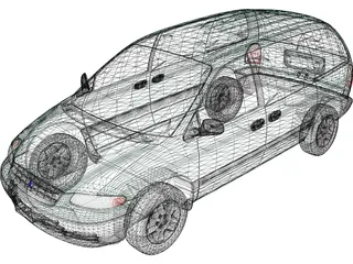 Plymouth Voyager SE (1996) 3D Model