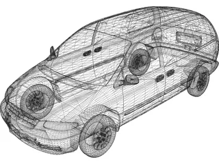 Plymouth Voyager (1997) 3D Model