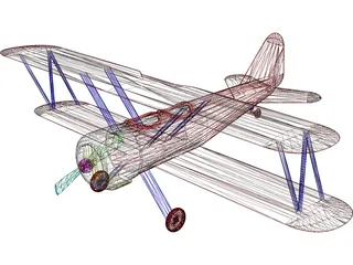 Biplane 3D Model