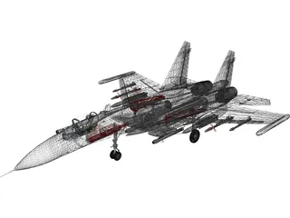 Sukhoi Su-27 Flanker 3D Model