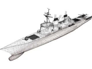 DDG-51 Arleigh Burke Class Destroyer 3D Model