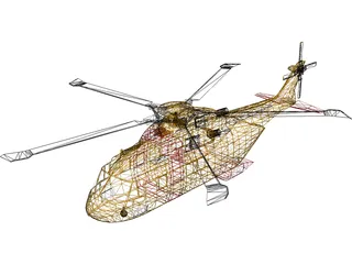 AgustaWestland AW101 EH-101A Merlin 3D Model