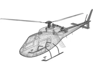 Eurocopter AS-355 Ecureuil 2 3D Model