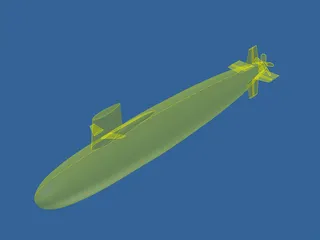 Skipjack Submarine 3D Model