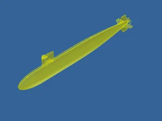Sturgeon Submarine 3D Model