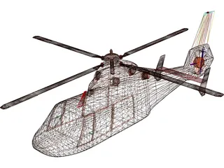 Eurocopter HH-65 Dolphin Coastguard 3D Model