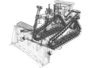 Bulldozer D-11 3D Model