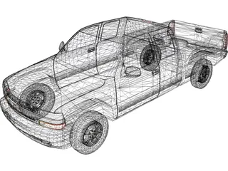 Chevrolet Silverado Extended Cab (2000) 3D Model