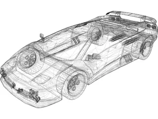 Lamborghini Diablo (1990) 3D Model