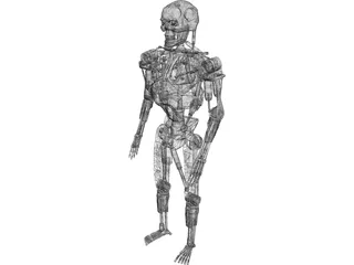 Terminator T-800 Metal Skeleton 3D Model