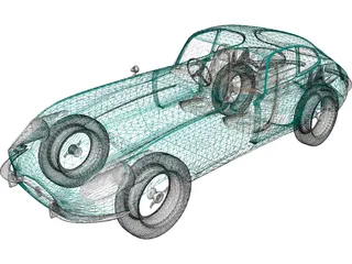 Jaguar Coupe E-type (1961) 3D Model