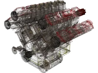 Engine Lancia 3D Model