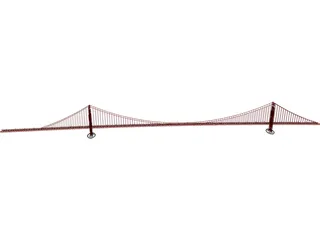 Golden Gate Bridge 3D Model