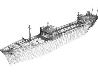 Texaco Tanker 3D Model