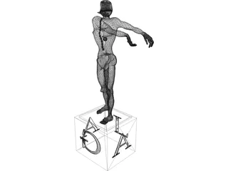 Abstract Dali Statue 3D Model